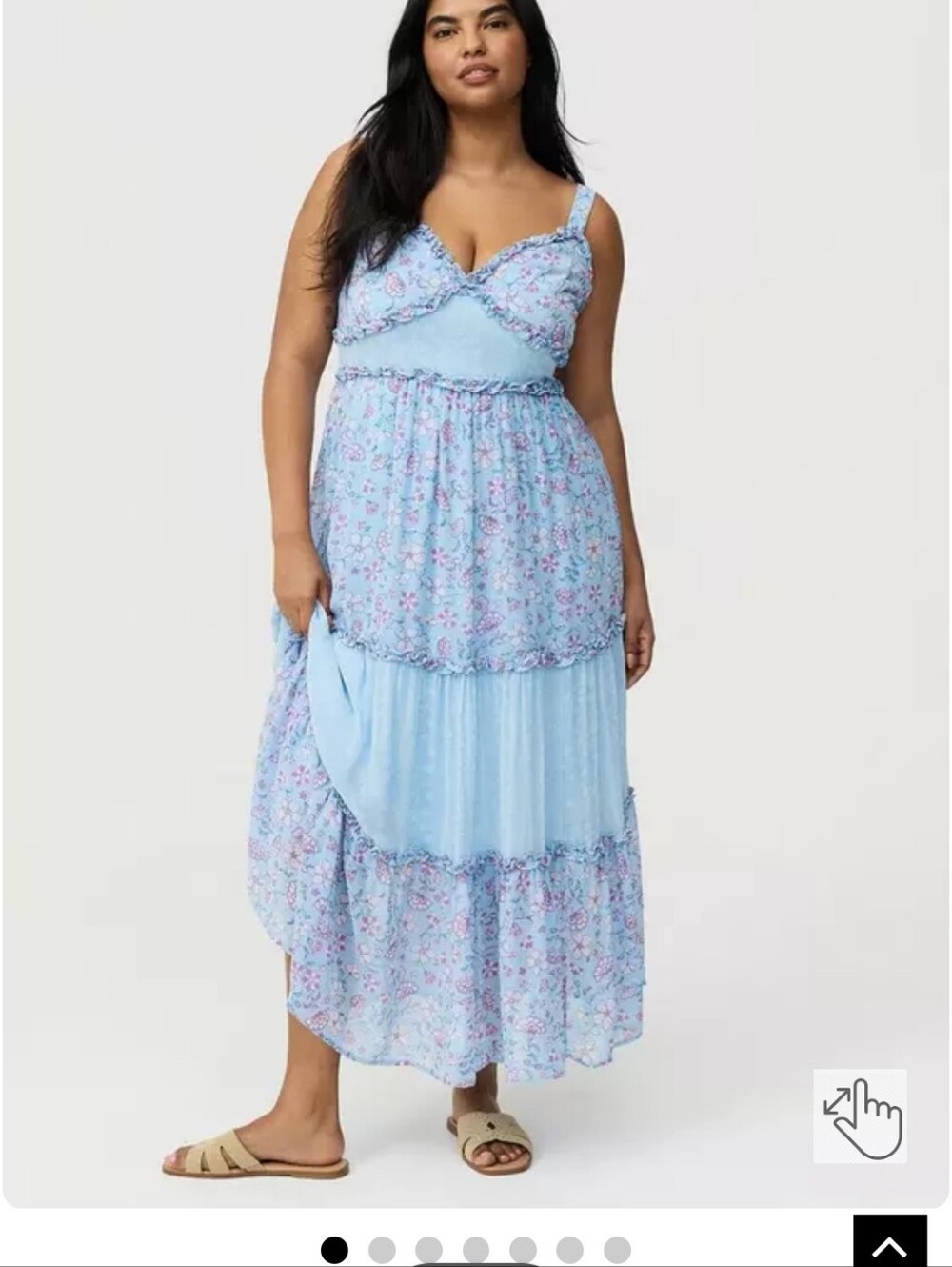 NWT TORRID Chiffon V-Neck Maxi Dress 00